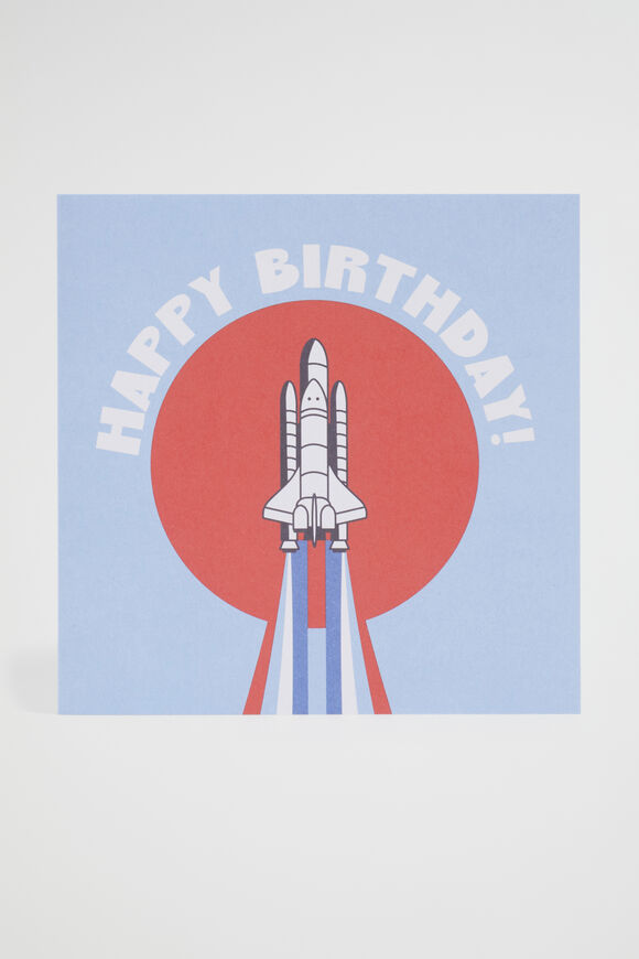 Large Rocket Birthday Card  Multi  hi-res