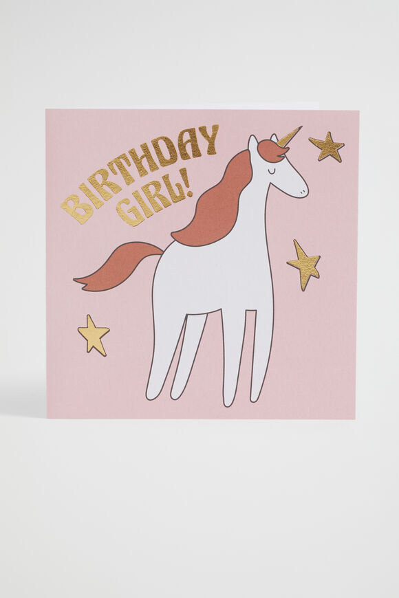 Unicorn Birthday Card  Multi  hi-res