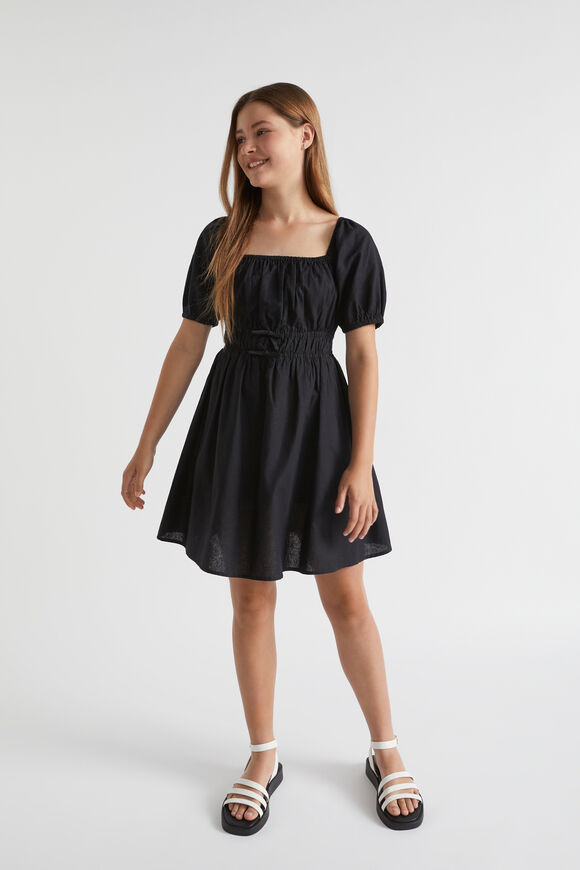 Linen Dress  Black  hi-res