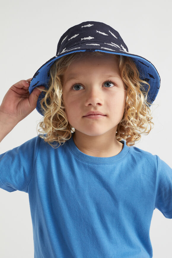 Shark Embroidered Bucket Hat  Multi  hi-res
