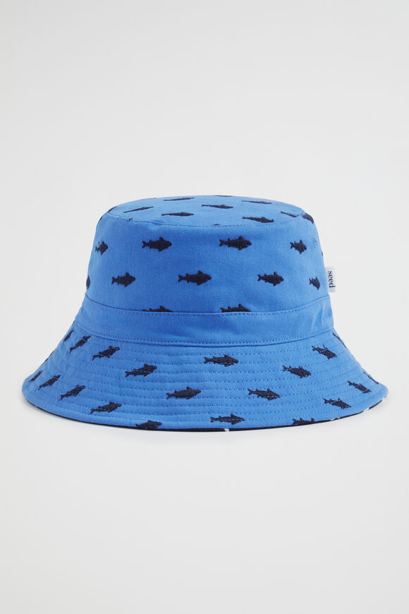 Shark Embroidered Bucket Hat  Multi  hi-res