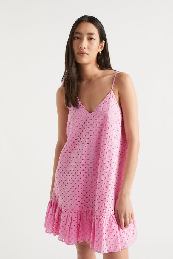 Broderie Swing Mini Dress  Soft Orchid  hi-res