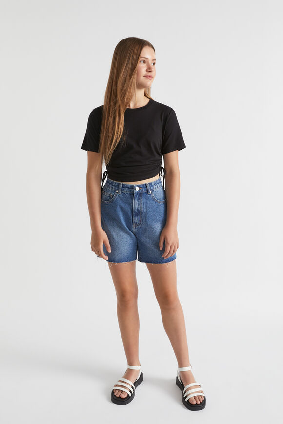Side Tie Tee  Black  hi-res