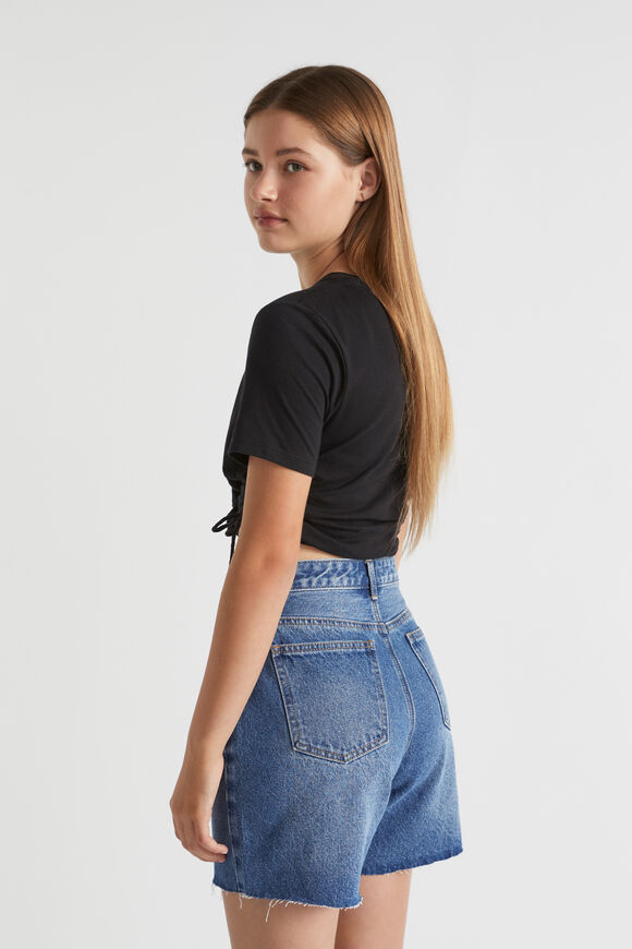Side Tie Tee  Black  hi-res