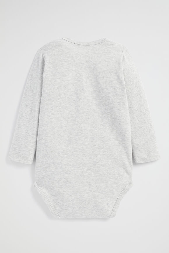 Snail Bodysuit  Pale Grey Marle  hi-res