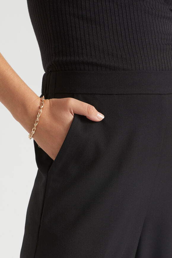Wide Leg Elasticated Pant  Black  hi-res