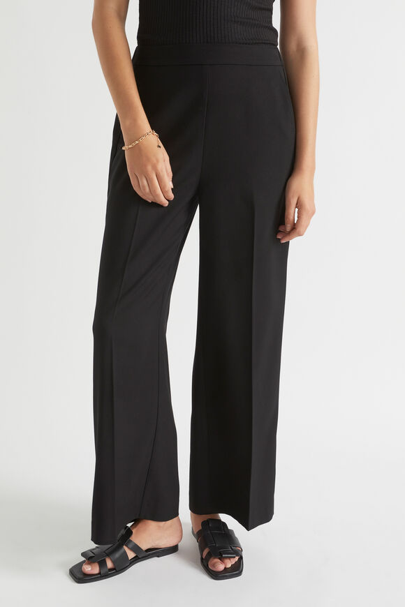 Wide Leg Elasticated Pant  Black  hi-res