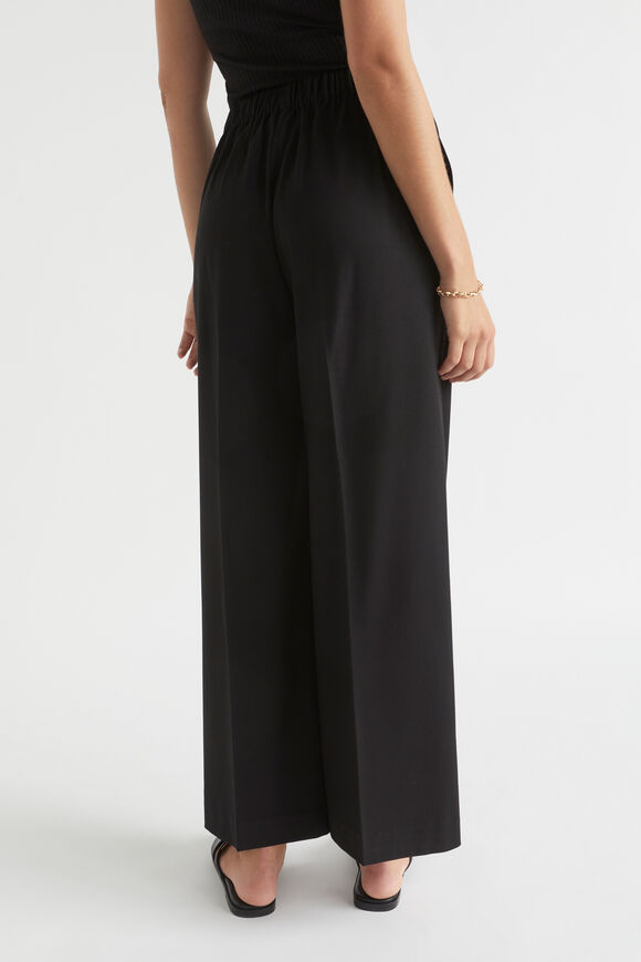 Wide Leg Elasticated Pant  Black  hi-res
