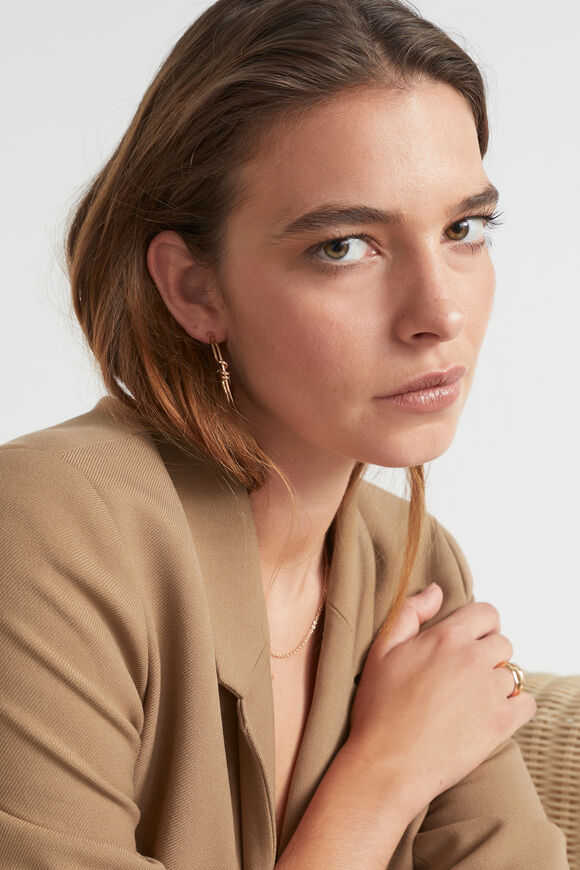 Knot Hoop Earring  Gold  hi-res