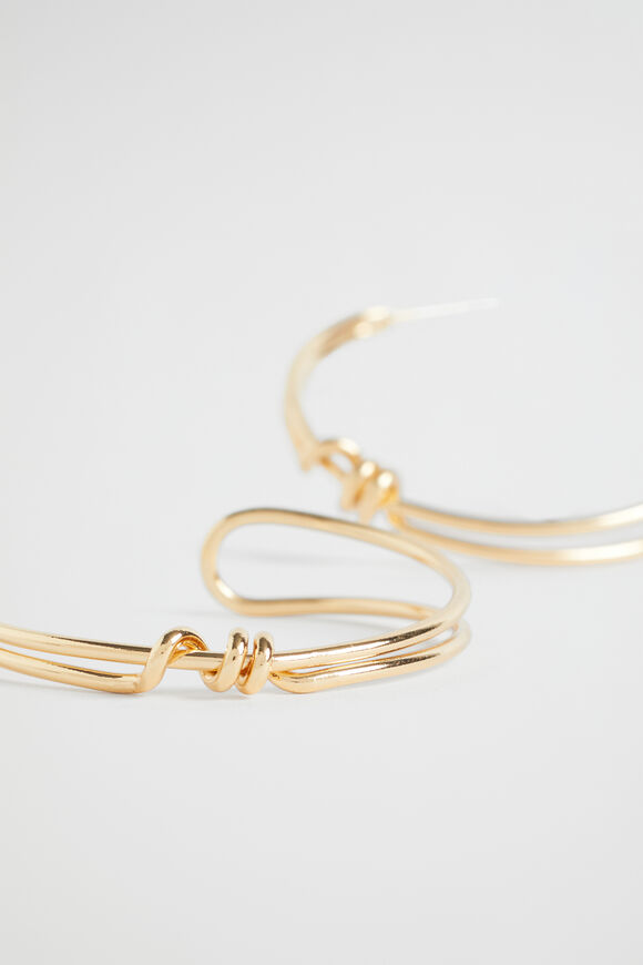 Knot Hoop Earring  Gold  hi-res