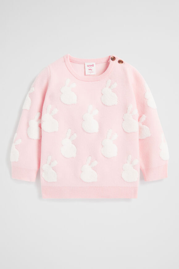 Chenille Bunny Sweat  Dusty Rose  hi-res