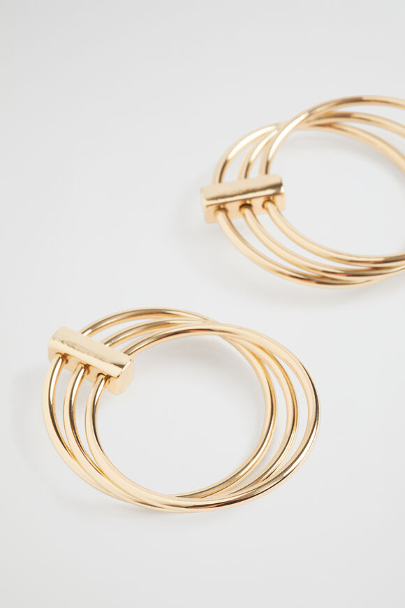Layered Circle Earring  Gold  hi-res