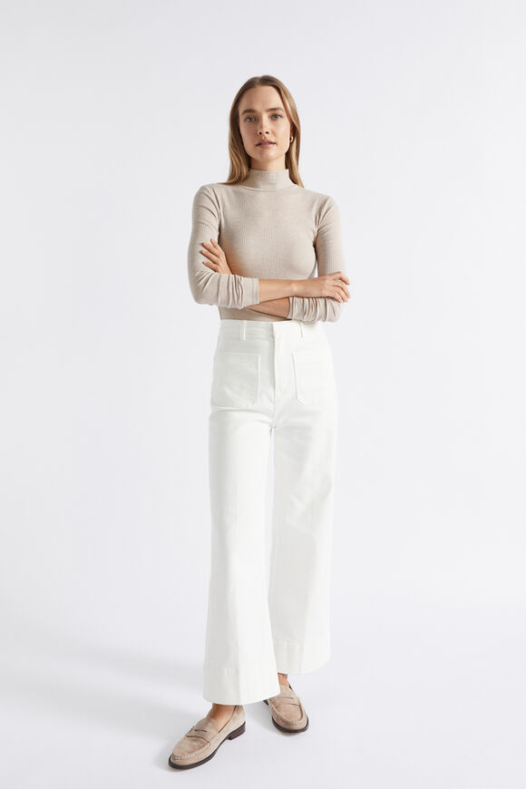 Core Rib Mock Neck Top  Light Storm Marle  hi-res