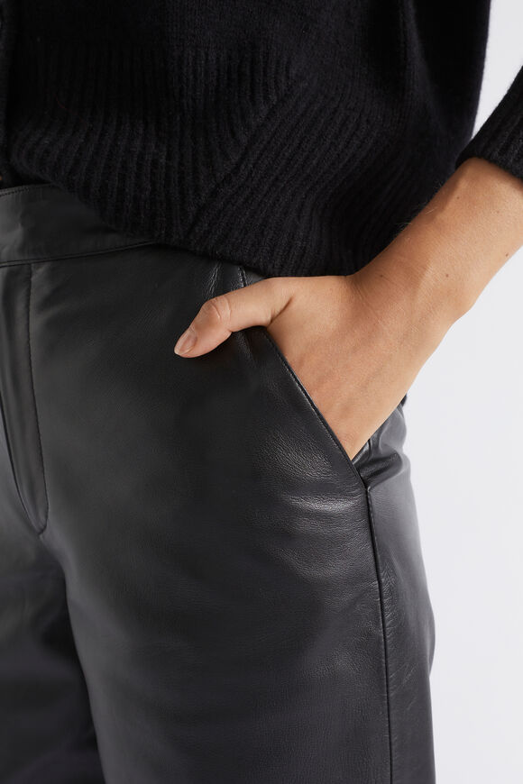 Leather Tailored Pant  Black  hi-res