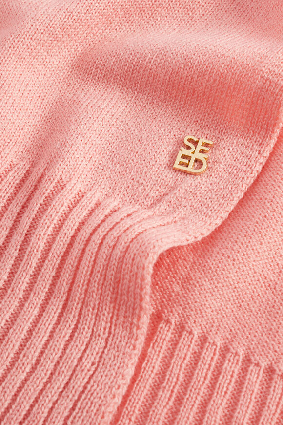 Logo Detail Wool Scarf  Pale Peony  hi-res