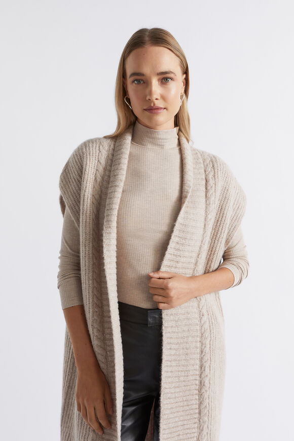 Cable Knit Gilet  Light Storm  hi-res