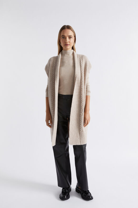 Cable Knit Gilet  Light Storm  hi-res