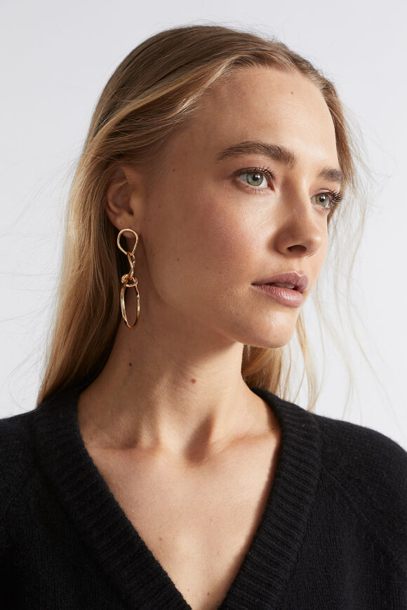 Loop Knot Earring  Gold  hi-res