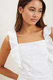 Emb Cotton Frill Dress  White  hi-res