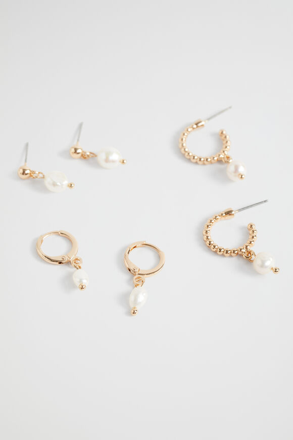 Mini Pearl Ear Pack  Gold  hi-res