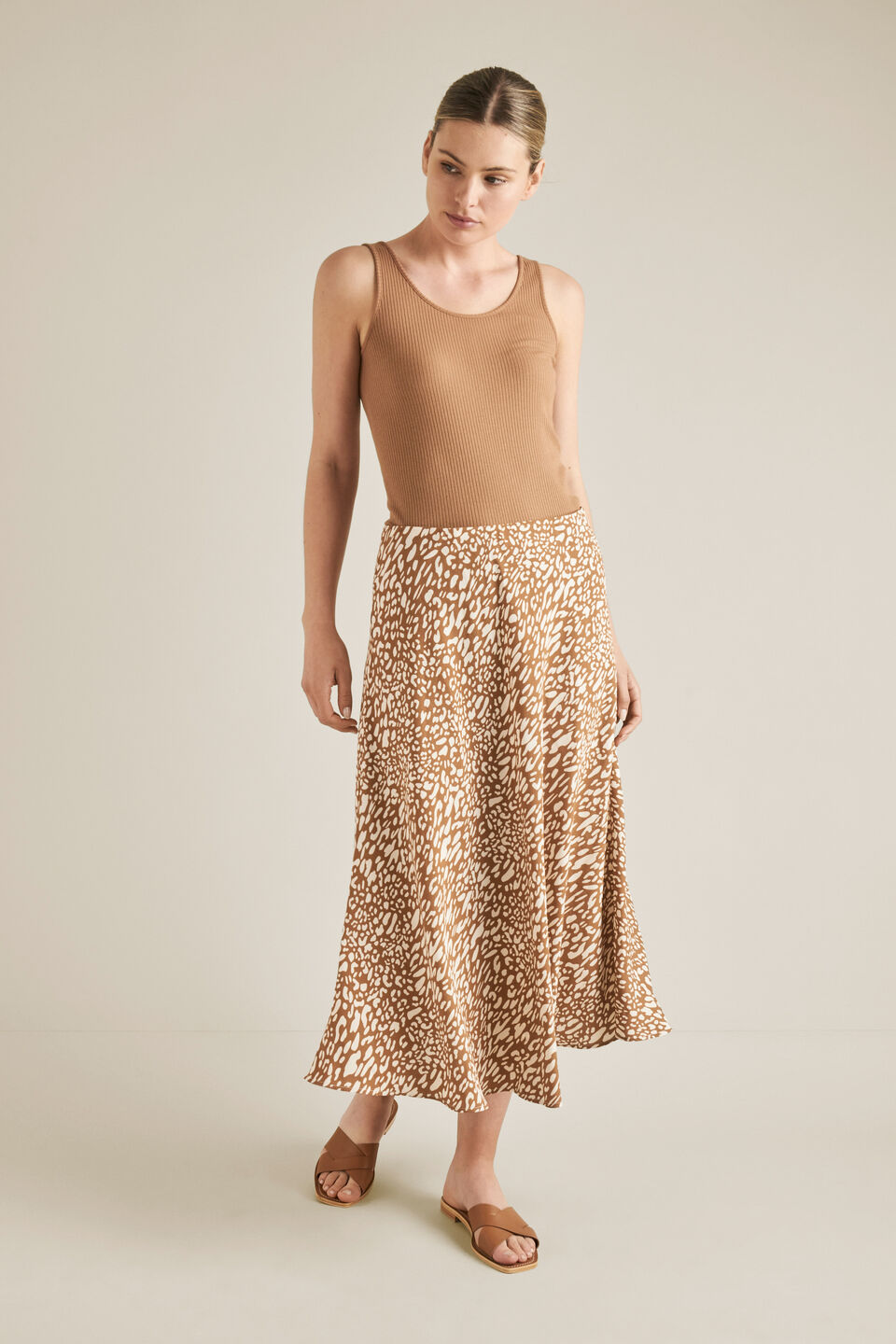 Animal Midi Skirt  