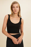Merino Wool Crop Top  Black  hi-res
