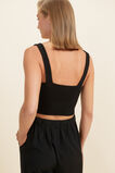 Merino Wool Crop Top  Black  hi-res
