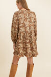 Paisley Ruffle Mini Dress   Burnt Caramel Paisley  hi-res