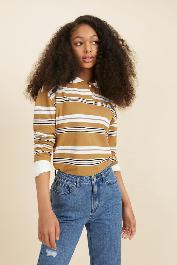 Stripe Rugby Top  Sunflower  hi-res