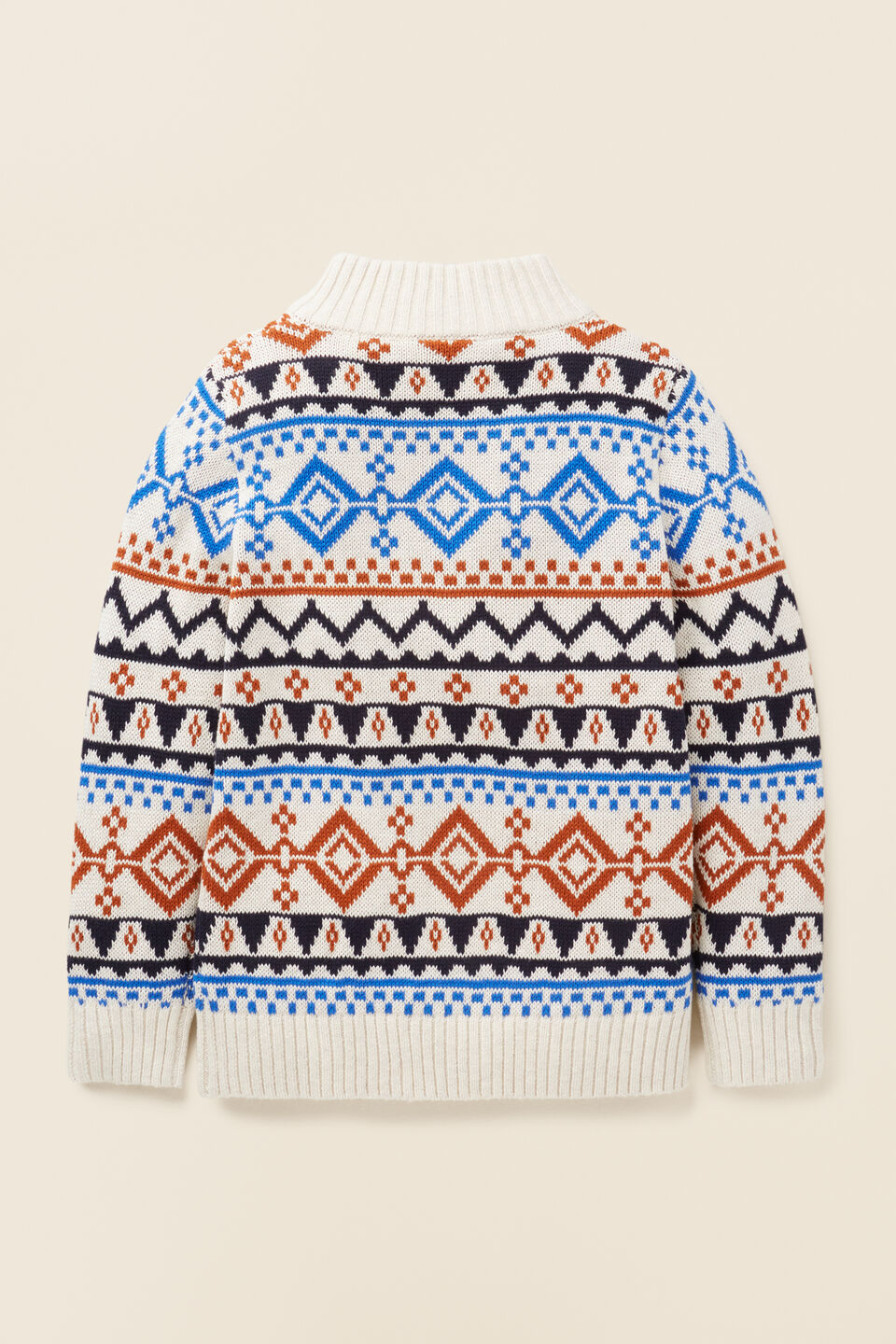 Aztec Jacquard Knit  Frost Marle