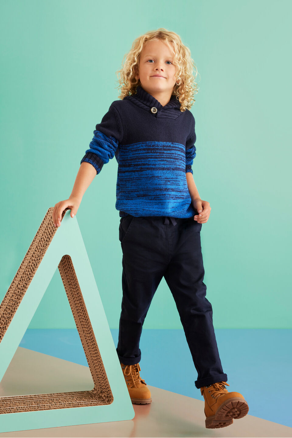 Mixy Stripe Knit  Midnight Blue