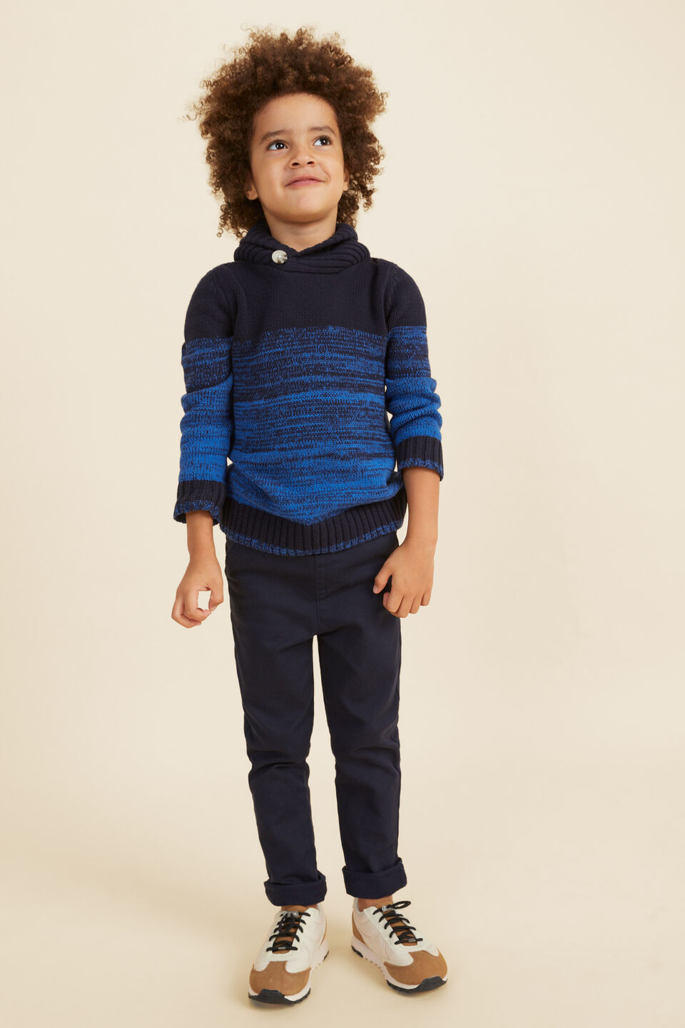 Mixy Stripe Knit  Midnight Blue