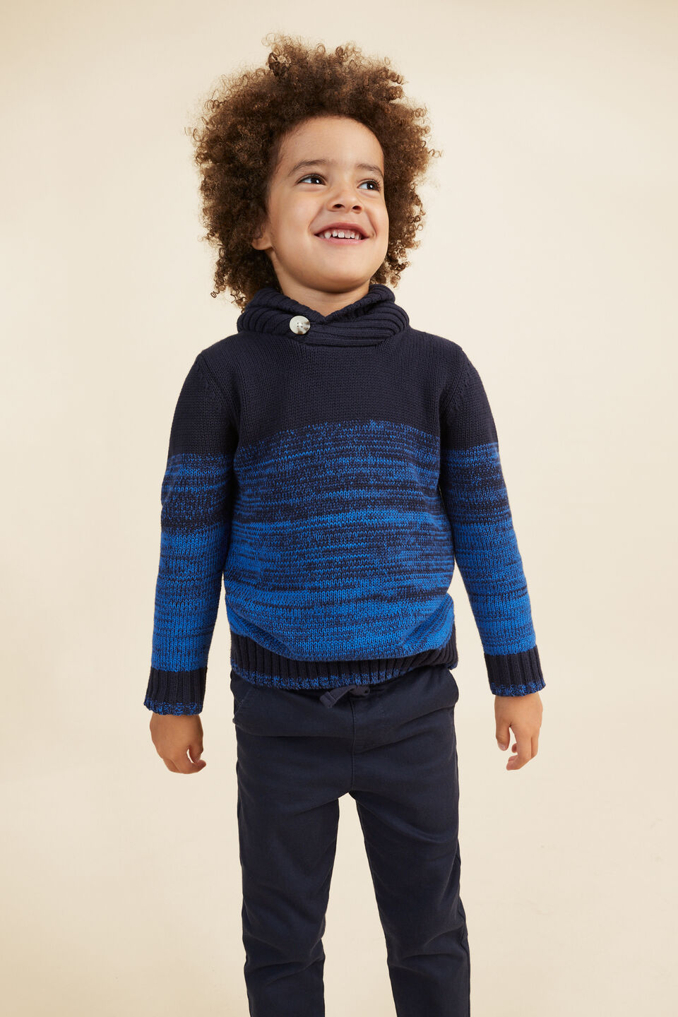 Mixy Stripe Knit  Midnight Blue