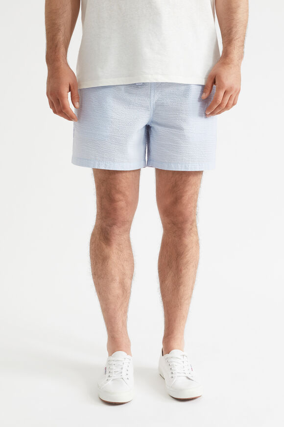 Mens Stripe Short  Powder Blue  hi-res