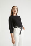 Ava Leather Ring Belt  Black  hi-res
