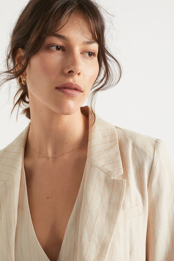 Linen Blazer  Magnolia Stripe  hi-res