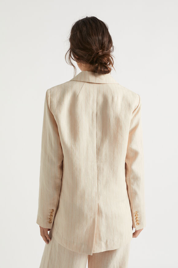 Linen Blazer  Magnolia Stripe  hi-res
