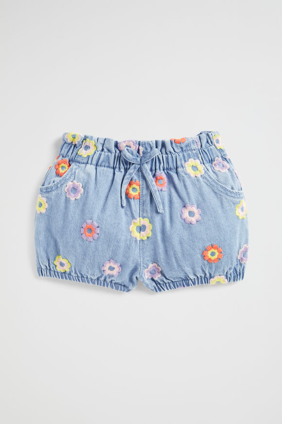 Floral Denim Short  Classic Wash  hi-res