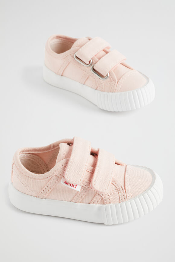 Mini Canvas Double Tab Sneaker  Dusty Rose  hi-res