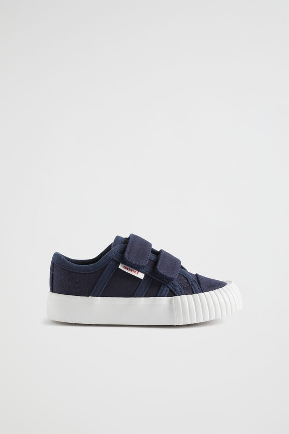 Mini Canvas Double Tab Sneaker  Navy  hi-res