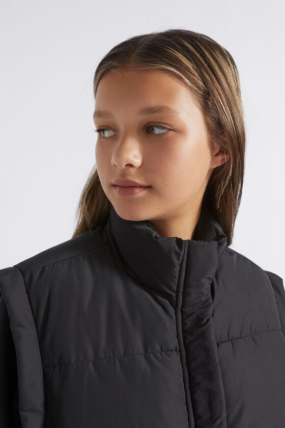 Oversized Puffa Vest  Black  hi-res