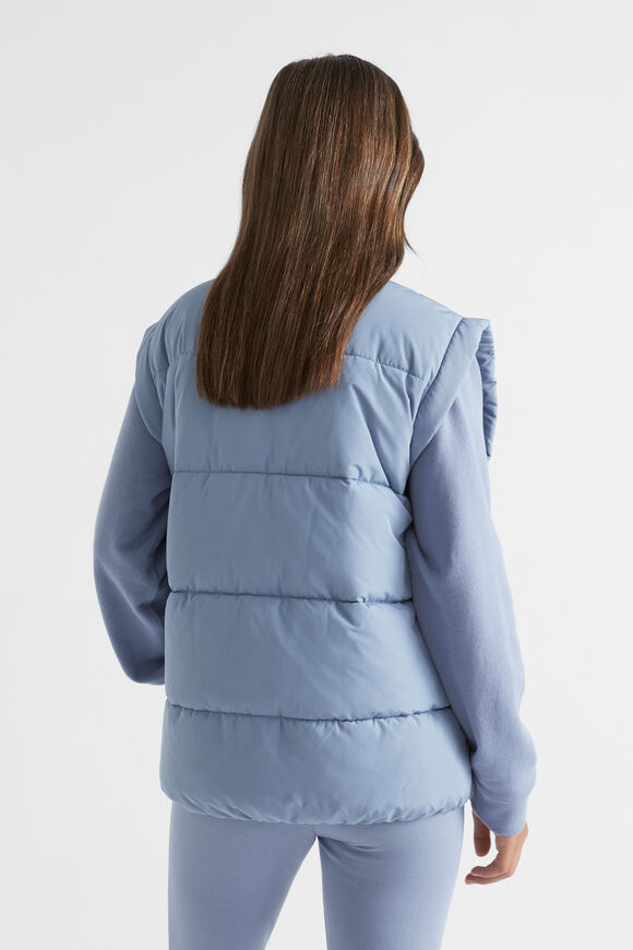 Oversized Puffa Vest  Powder Blue  hi-res