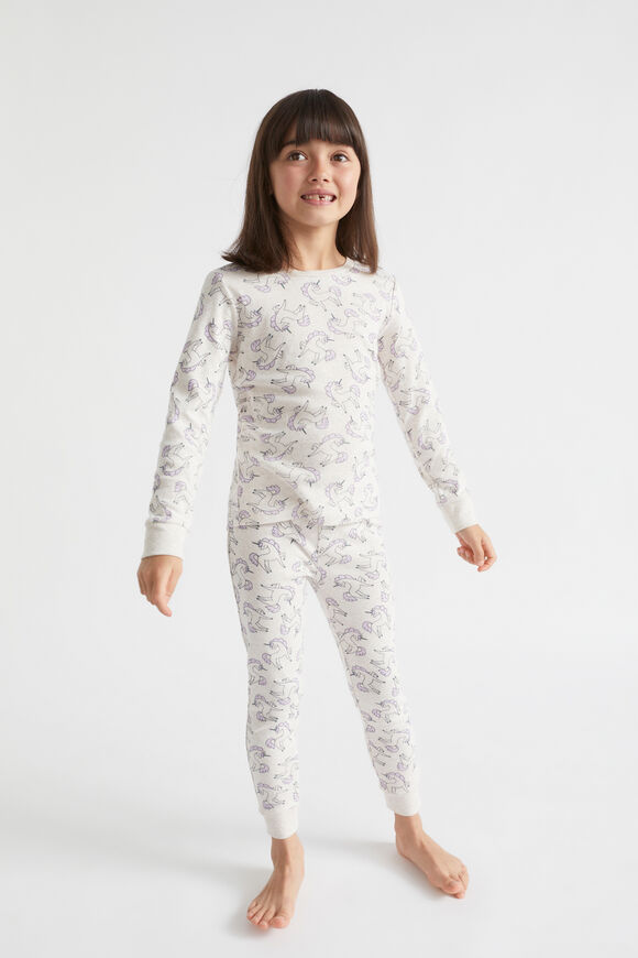Unicorn Yardage Pyjama  Oat Marle  hi-res