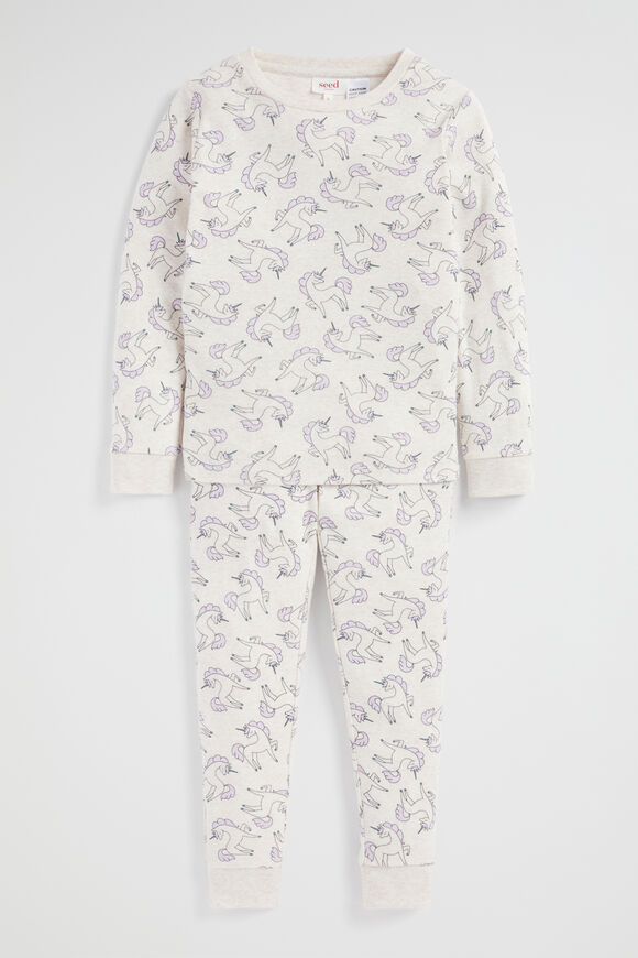 Unicorn Yardage Pyjama  Oat Marle  hi-res