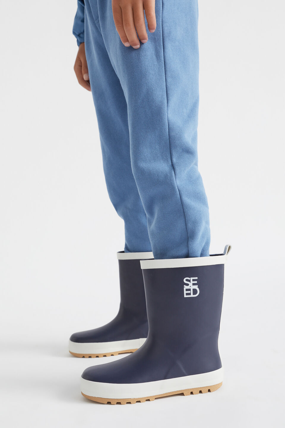 Seed Logo Rubber Gumboot  Navy