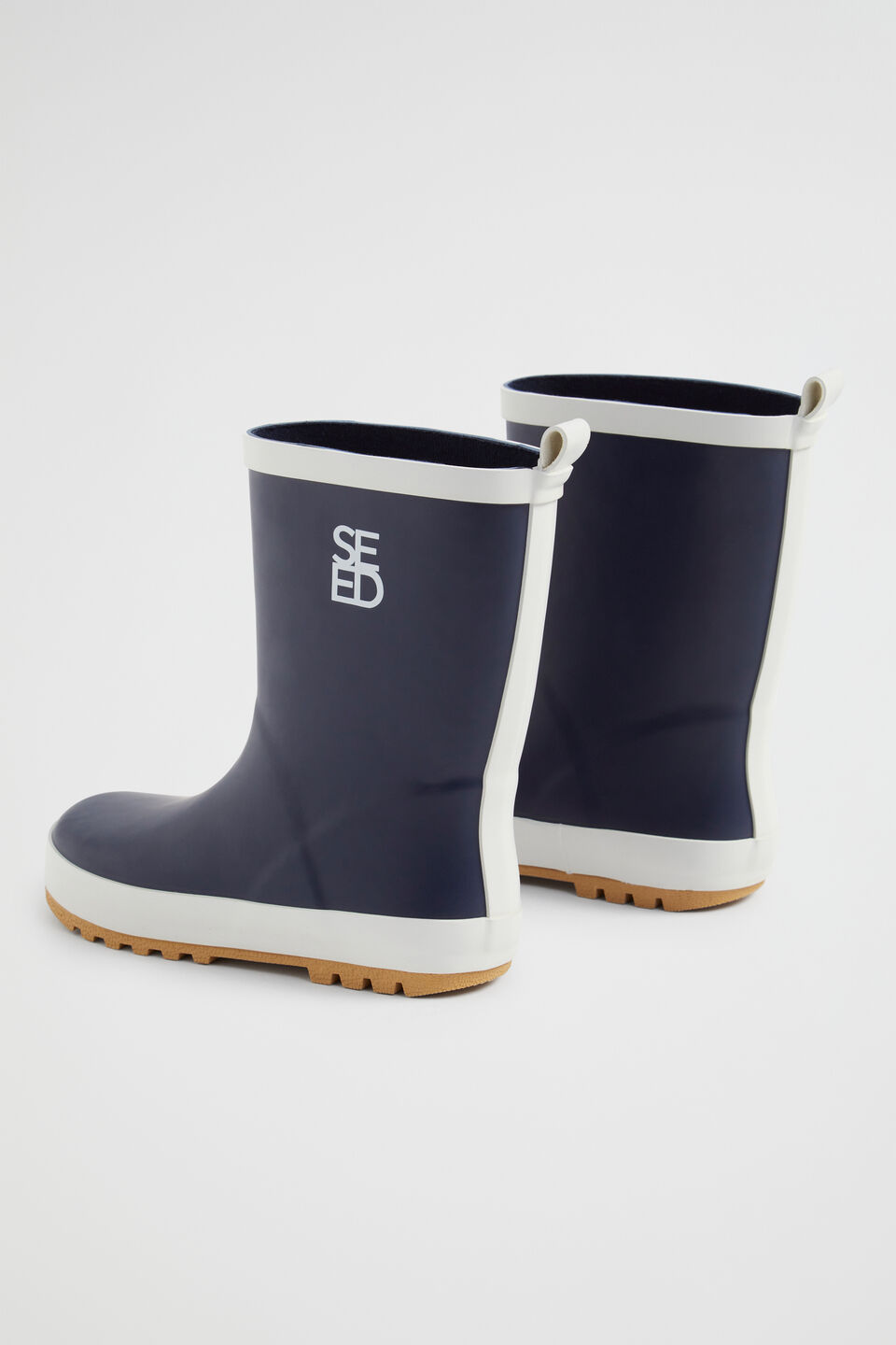 Seed Logo Rubber Gumboot  Navy