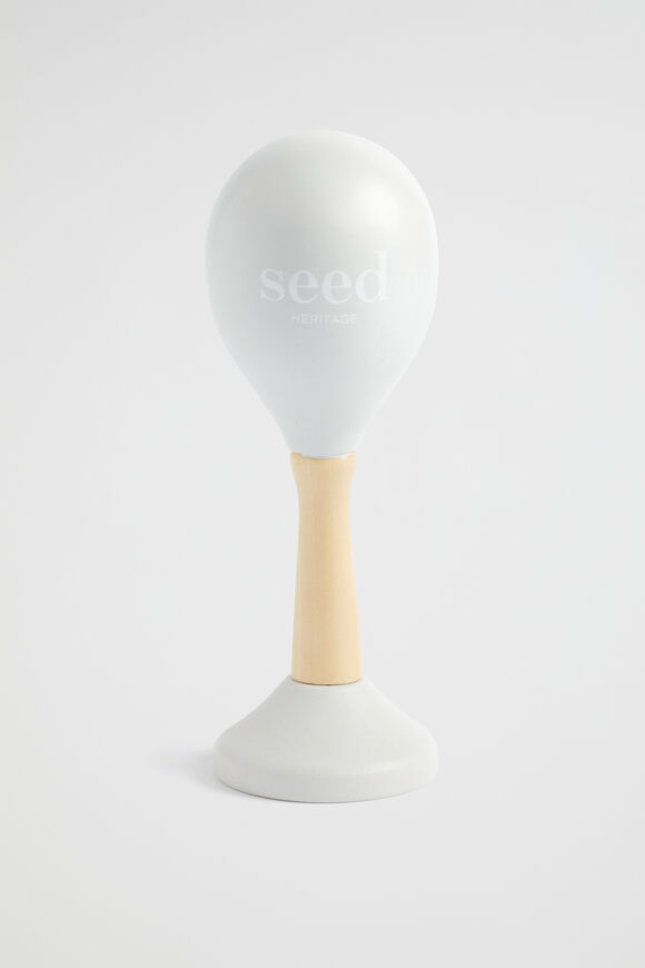 Seed Wooden Maraca  Koala Grey  hi-res