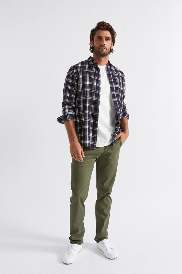 Brushed Check Shirt  Midnight Blue  hi-res