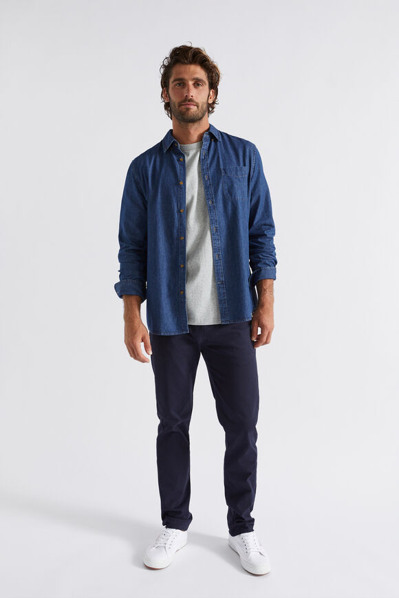 Relaxed Denim Shirt  Mid Wash  hi-res