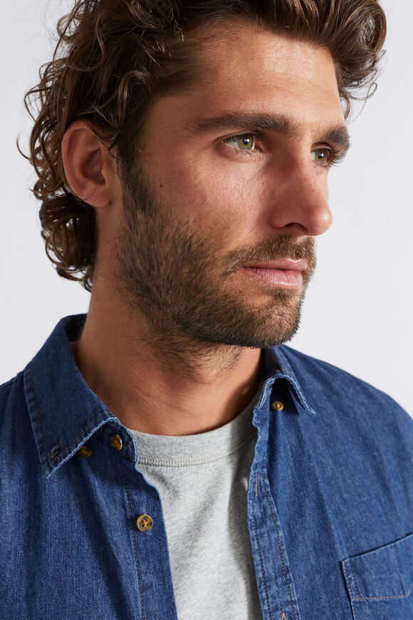 Relaxed Denim Shirt  Mid Wash  hi-res